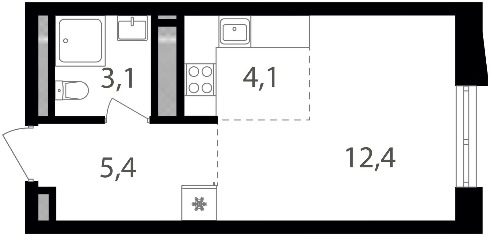 Apartment Sale, 25平方米 at Semenovskij Park 2, 1st Kirpichny Lane, 17А, Moscow, Russia #2 Apartment Sale, 25平方米 at Semenovskij Park 2, 1st Kirpichny Lane, 17А, Moscow, Russia #2