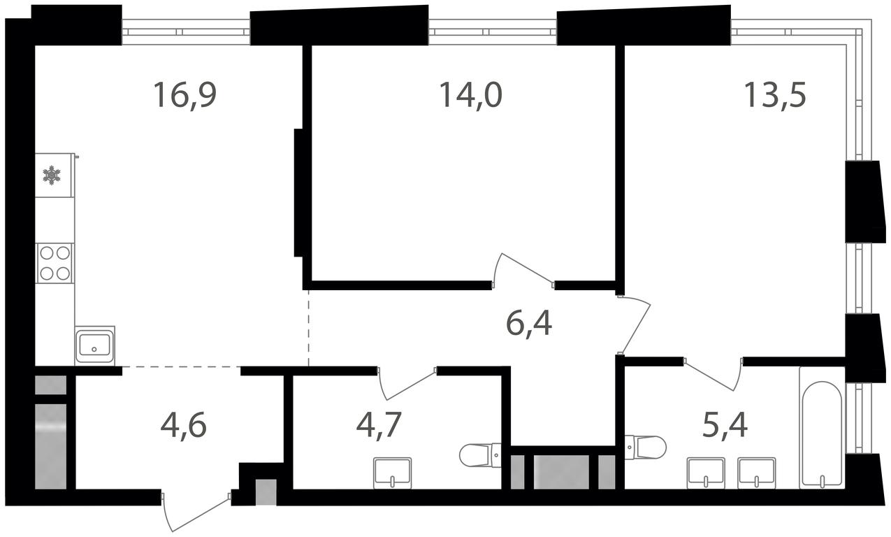 2-BD Apartment Sale, 65.5 sq. m. at Semenovskij Park 2, 1st Kirpichny Lane, 17А, Moscow, Russia #1 2-BD Apartment Sale, 65.5 sq. m. at Semenovskij Park 2, 1st Kirpichny Lane, 17А, Moscow, Russia #1