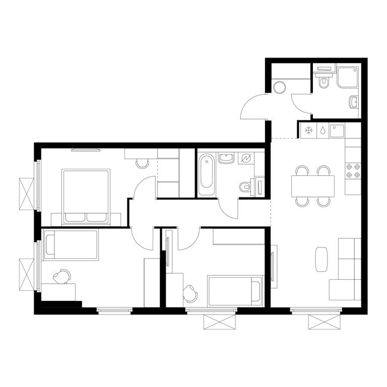 3-BD Apartment Sale, 75.8平方米 at Yaroslavskiy, 16th Microdistrict, Mytischi, Moscow Region, Russia #1 3-BD Apartment Sale, 75.8平方米 at Yaroslavskiy, 16th Microdistrict, Mytischi, Moscow Region, Russia #1