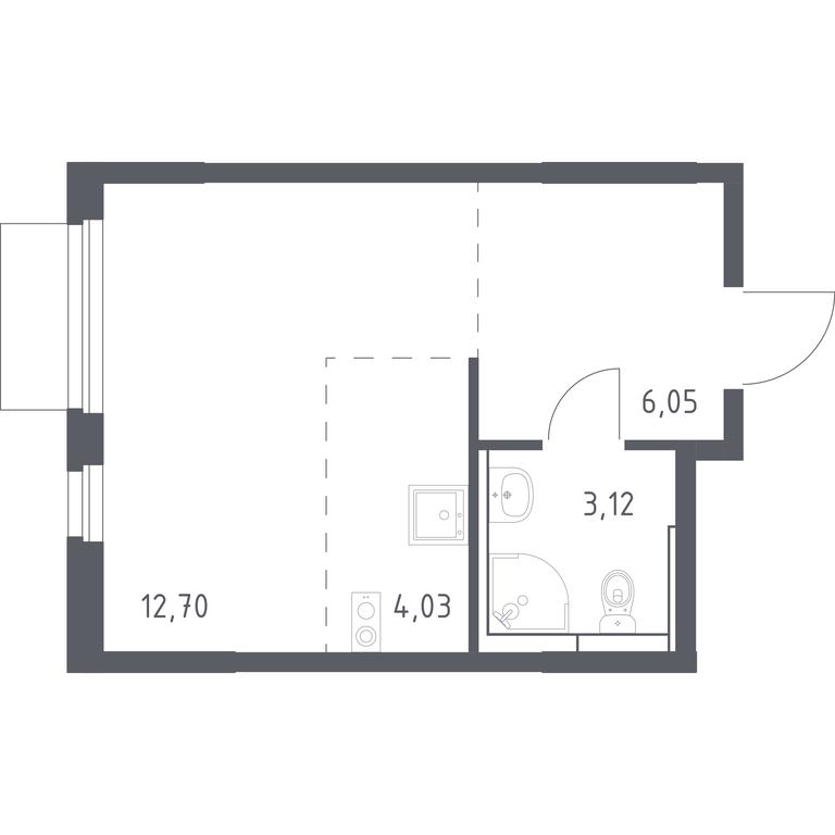 Apartment Sale, 25.9平方米 at Mytishchi Park, Silikatnaya ulitsa, 41к3, Mytischi, Moscow Region, Russia #1 Apartment Sale, 25.9平方米 at Mytishchi Park, Silikatnaya ulitsa, 41к3, Mytischi, Moscow Region, Russia #1