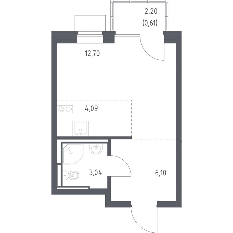 Apartment Sale, 26.54平方米 at Bogdanovskiy Les, derevnya Bogdanikha, Leninskiy City District, Moscow Region, Russia #1 Apartment Sale, 26.54平方米 at Bogdanovskiy Les, derevnya Bogdanikha, Leninskiy City District, Moscow Region, Russia #1