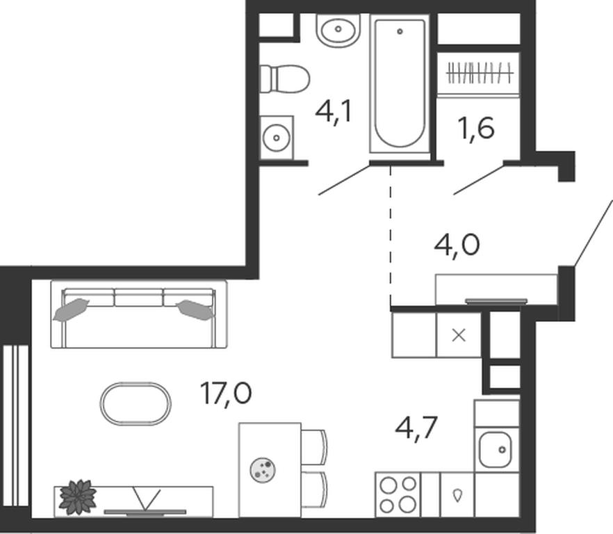 Продажа квартиры, 31,4 м² в ЖК «Шагал (Shagal)», Автозаводская улица, 23, Москва, Россия #1 Продажа квартиры, 31,4 м² в ЖК «Шагал (Shagal)», Автозаводская улица, 23, Москва, Россия #1