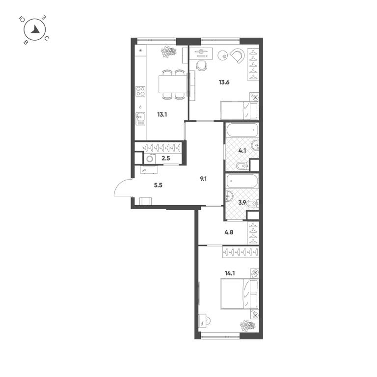 Продажа 2-комн. квартиры, 71,3 м² в ЖК «Воксхолл (Voxhall)», Летниковская улица, 4с2, Москва, Россия #2 Продажа 2-комн. квартиры, 71,3 м² в ЖК «Воксхолл (Voxhall)», Летниковская улица, 4с2, Москва, Россия #2