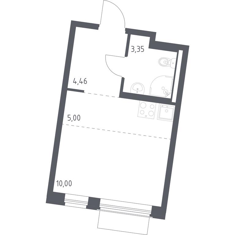 Apartment Sale, 22.81 sq. m. at Kvartal Zapadnyj, kvartal № 76, Marushkinskoye Settlement, Moscow, Russia #1 Apartment Sale, 22.81 sq. m. at Kvartal Zapadnyj, kvartal № 76, Marushkinskoye Settlement, Moscow, Russia #1