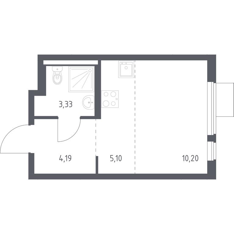 Apartment Sale, 22.82平方米 at Gorki Park, Shkolnaya ulitsa, 2, derevnya Korobovo, Leninskiy City District, Moscow Region, Russia #1 Apartment Sale, 22.82平方米 at Gorki Park, Shkolnaya ulitsa, 2, derevnya Korobovo, Leninskiy City District, Moscow Region, Russia #1