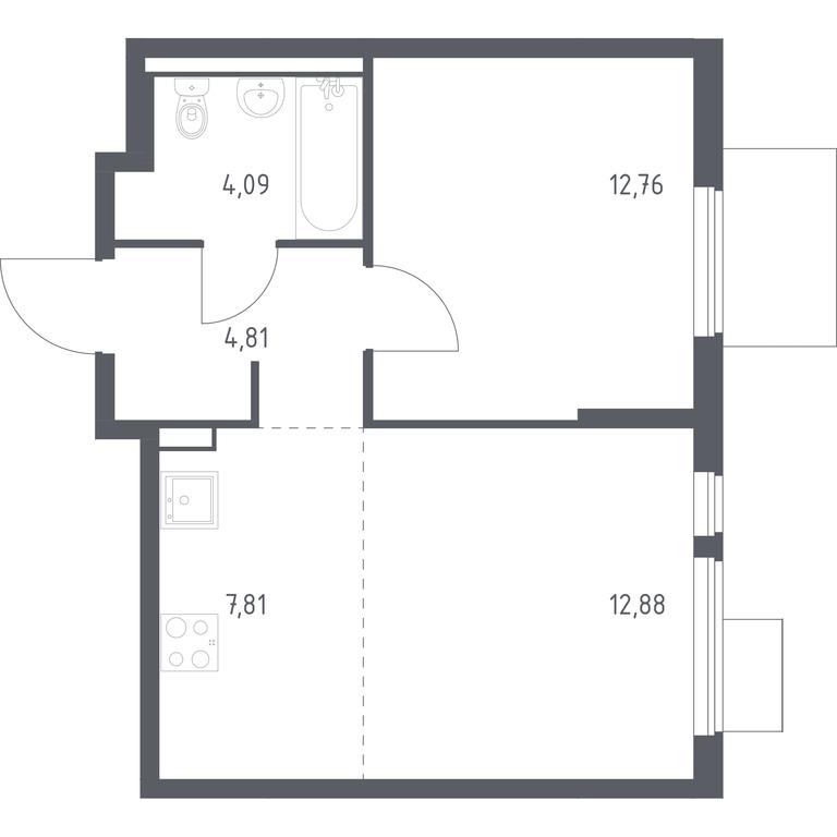 Продажа квартиры, 42,35 м² в ЖК «Горки Парк», Школьная улица, 2, деревня Коробово, Ленинский городской округ, Московская область, Россия #1 Продажа квартиры, 42,35 м² в ЖК «Горки Парк», Школьная улица, 2, деревня Коробово, Ленинский городской округ, Московская область, Россия #1