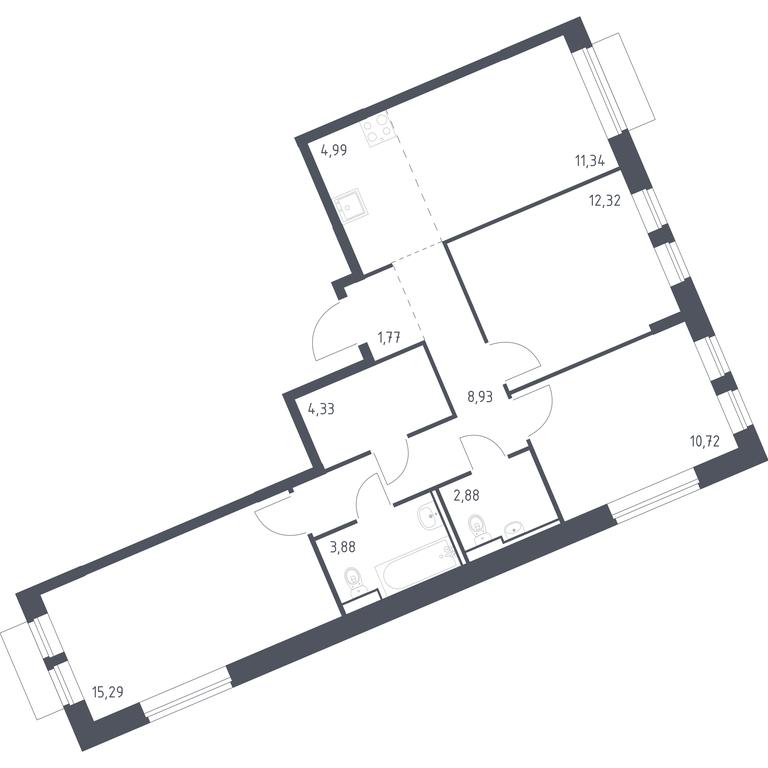 2-BD Apartment Sale, 76.45 sq. m. at Molzhaninovo, Leningradskoye Highway, 229, Moscow, Russia #1 2-BD Apartment Sale, 76.45 sq. m. at Molzhaninovo, Leningradskoye Highway, 229, Moscow, Russia #1