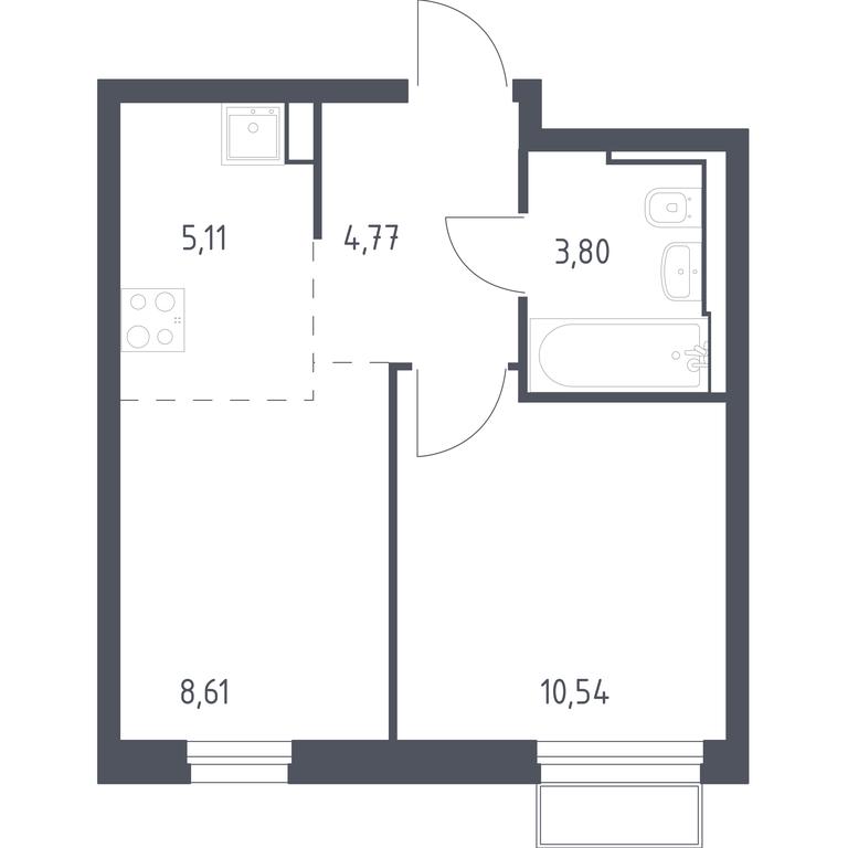Apartment Sale, 33.03平方米 at Kvartal Strogino, zhiloy kompleks Kvartal Strogino, Krasnogorsk, Moscow Region, Russia #1 Apartment Sale, 33.03平方米 at Kvartal Strogino, zhiloy kompleks Kvartal Strogino, Krasnogorsk, Moscow Region, Russia #1