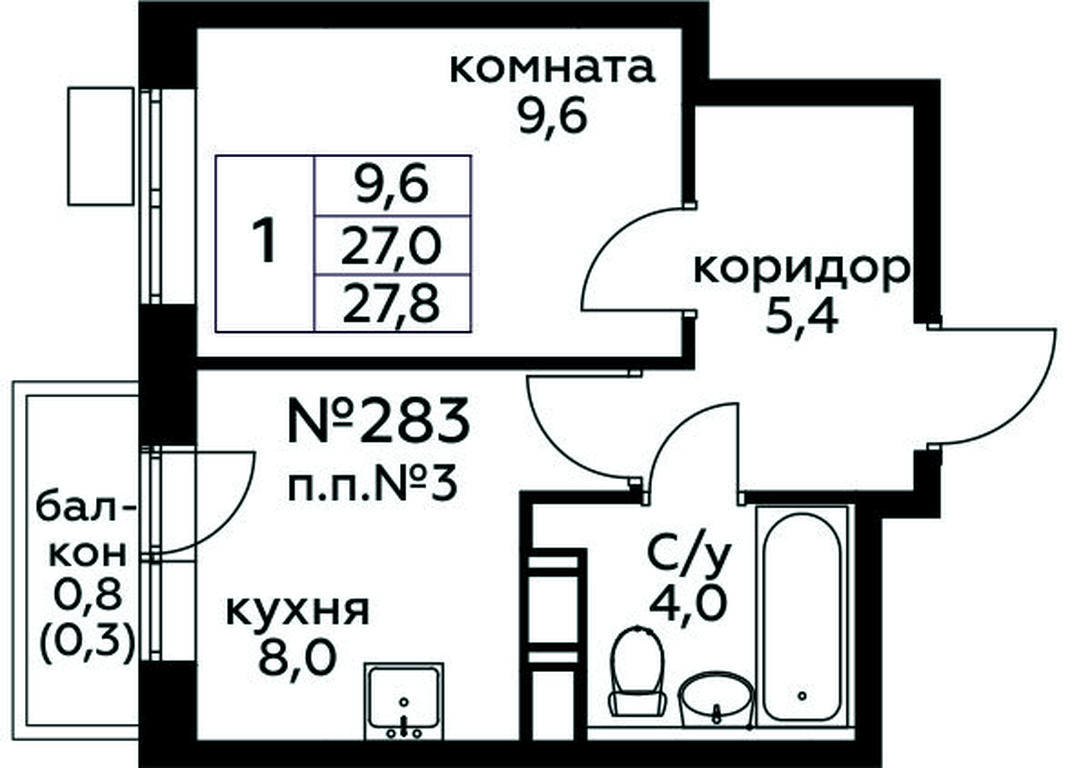 Apartment Sale, 27.8 sq. m. at Tsvetochnye Poliany, kvartal № 23, Filimonkovskoye Municipal Formation, Moscow, Russia #1 Apartment Sale, 27.8 sq. m. at Tsvetochnye Poliany, kvartal № 23, Filimonkovskoye Municipal Formation, Moscow, Russia #1