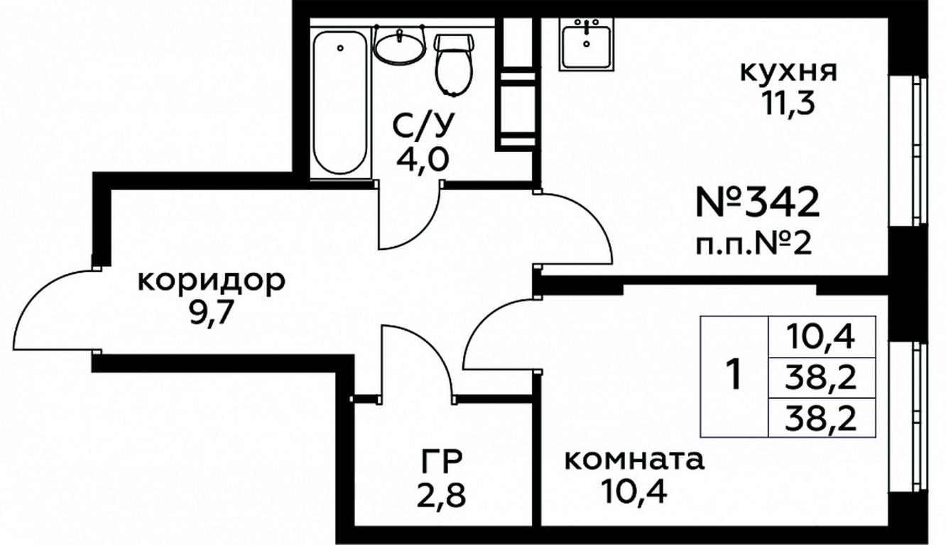 Продажа квартиры, 38,2 м² в ЖК «Цветочные Поляны», квартал № 23, поселение Филимонковское, Москва, Россия #1