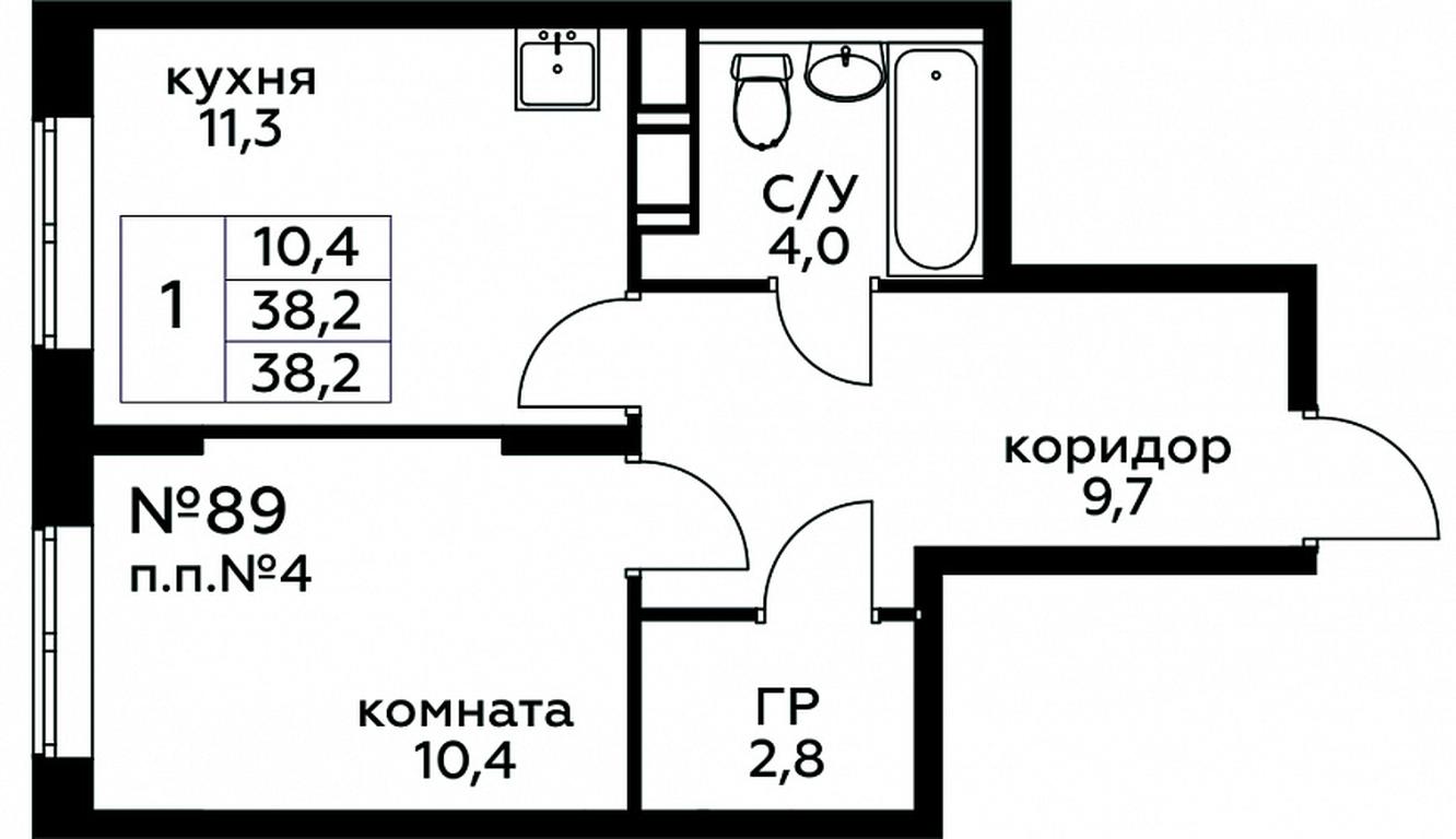 Продажа квартиры, 38,2 м² в ЖК «Цветочные Поляны», квартал № 23, поселение Филимонковское, Москва, Россия #1