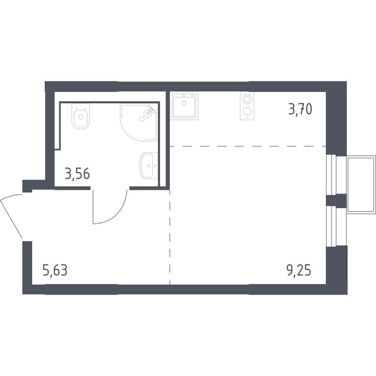 Apartment Sale, 22.42 sq. m. at Kvartal Strogino, zhiloy kompleks Kvartal Strogino, Krasnogorsk, Moscow Region, Russia #1
