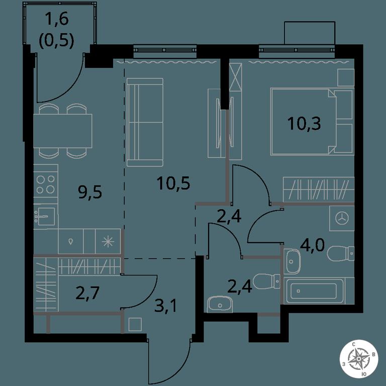 2-BD Apartment Sale, 45.4 sq. m. at 1 Himkinskij, zhiloy kompleks 1-y Khimkinskiy, kvartal Mezhdunarodny, mikrorayon Klyazma-Starbeyevo, Khimki, Moscow Region, Russia #1 2-BD Apartment Sale, 45.4 sq. m. at 1 Himkinskij, zhiloy kompleks 1-y Khimkinskiy, kvartal Mezhdunarodny, mikrorayon Klyazma-Starbeyevo, Khimki, Moscow Region, Russia #1