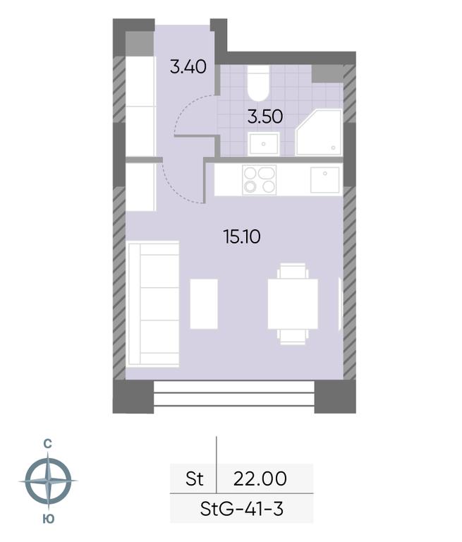 Apartment Sale, 22平方米 at Wave, Borisovskye Prudy Street, 1Б, Moscow, Russia #1 Apartment Sale, 22平方米 at Wave, Borisovskye Prudy Street, 1Б, Moscow, Russia #1