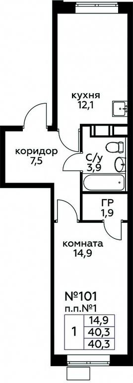 Apartment Sale, 40.3 sq. m. at Tsvetochnye Poliany, kvartal № 23, Filimonkovskoye Municipal Formation, Moscow, Russia #1 Apartment Sale, 40.3 sq. m. at Tsvetochnye Poliany, kvartal № 23, Filimonkovskoye Municipal Formation, Moscow, Russia #1
