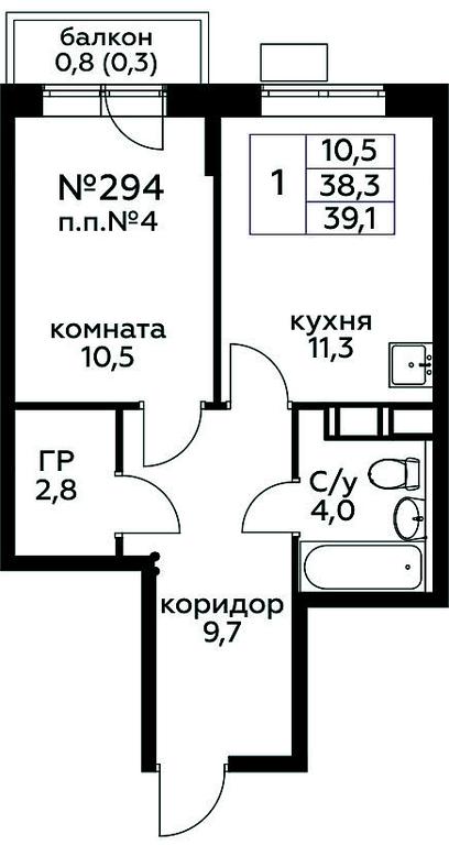 Продажа квартиры, 39,1 м² в ЖК «Цветочные Поляны», квартал № 23, поселение Филимонковское, Москва, Россия #1