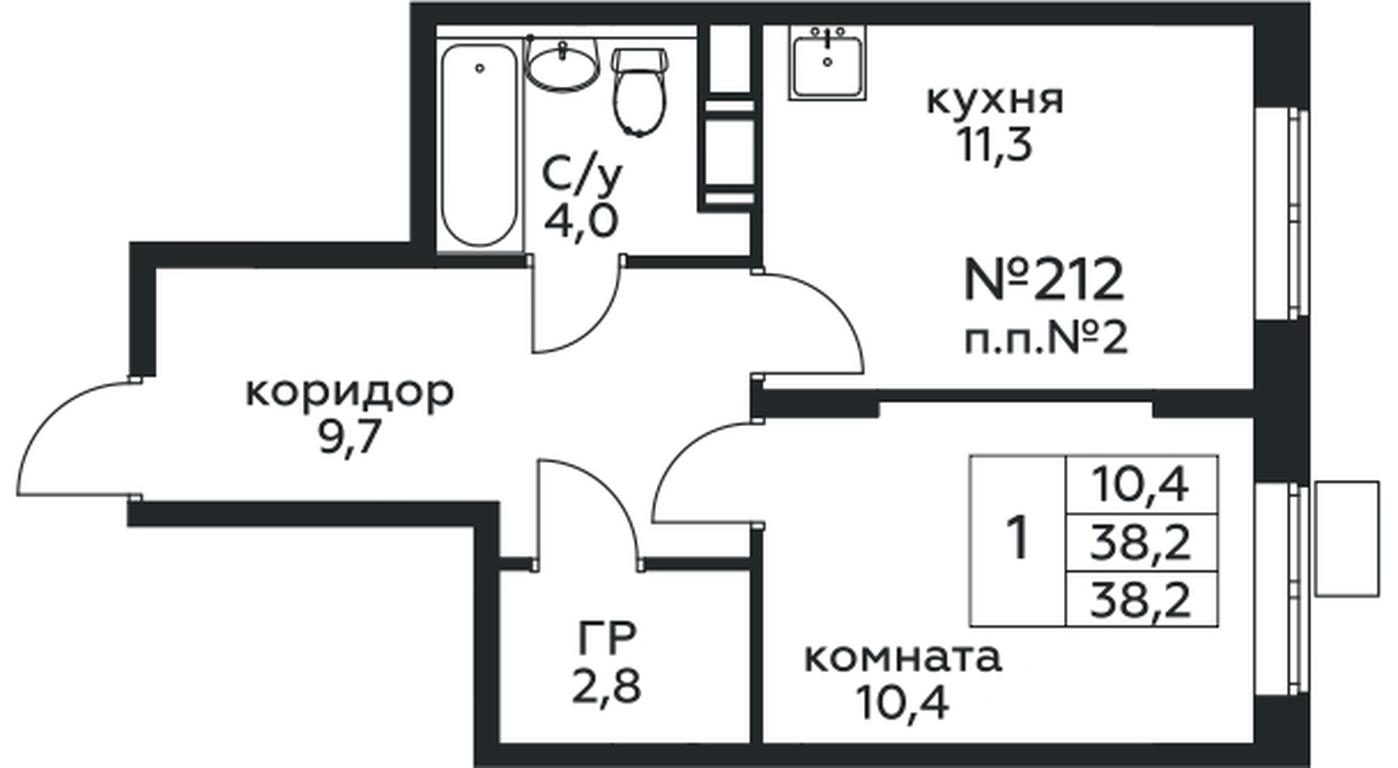 Apartment Sale, 38.2 sq. m. at Tsvetochnye Poliany, kvartal № 23, Filimonkovskoye Municipal Formation, Moscow, Russia #1 Apartment Sale, 38.2 sq. m. at Tsvetochnye Poliany, kvartal № 23, Filimonkovskoye Municipal Formation, Moscow, Russia #1