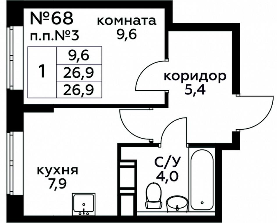 Продажа квартиры, 26,9 м² в ЖК «Цветочные Поляны», квартал № 23, поселение Филимонковское, Москва, Россия #1 Продажа квартиры, 26,9 м² в ЖК «Цветочные Поляны», квартал № 23, поселение Филимонковское, Москва, Россия #1