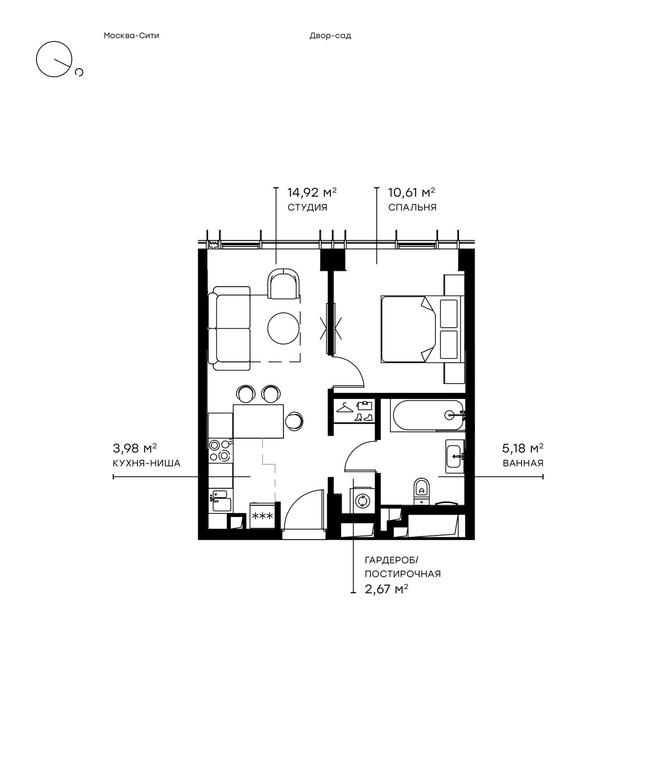 1-BD Apartment Sale, 37.5 sq. m. at Symphony 34, 2nd Khutorskaya Street, 38А, Moscow, Russia #1 1-BD Apartment Sale, 37.5 sq. m. at Symphony 34, 2nd Khutorskaya Street, 38А, Moscow, Russia #1