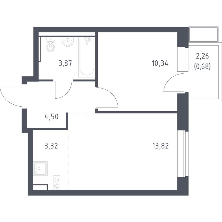 Apartment Sale, 36.53 sq. m. at Egorovo Park, 1-y kvartal, posyolok Zhilino-1, Lubertsy City District, Moscow Region, Russia #1 Apartment Sale, 36.53 sq. m. at Egorovo Park, 1-y kvartal, posyolok Zhilino-1, Lubertsy City District, Moscow Region, Russia #1