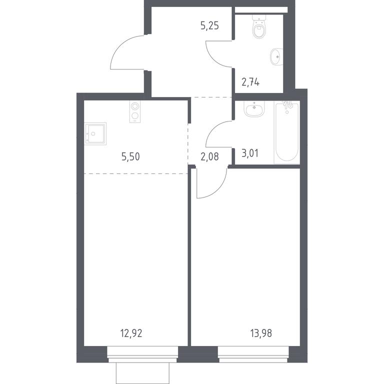 Apartment Sale, 45.48 sq. m. at Novoe Vidnoe, Kalinovka Village, Leninskiy City District, Moscow Region, Russia #1 Apartment Sale, 45.48 sq. m. at Novoe Vidnoe, Kalinovka Village, Leninskiy City District, Moscow Region, Russia #1