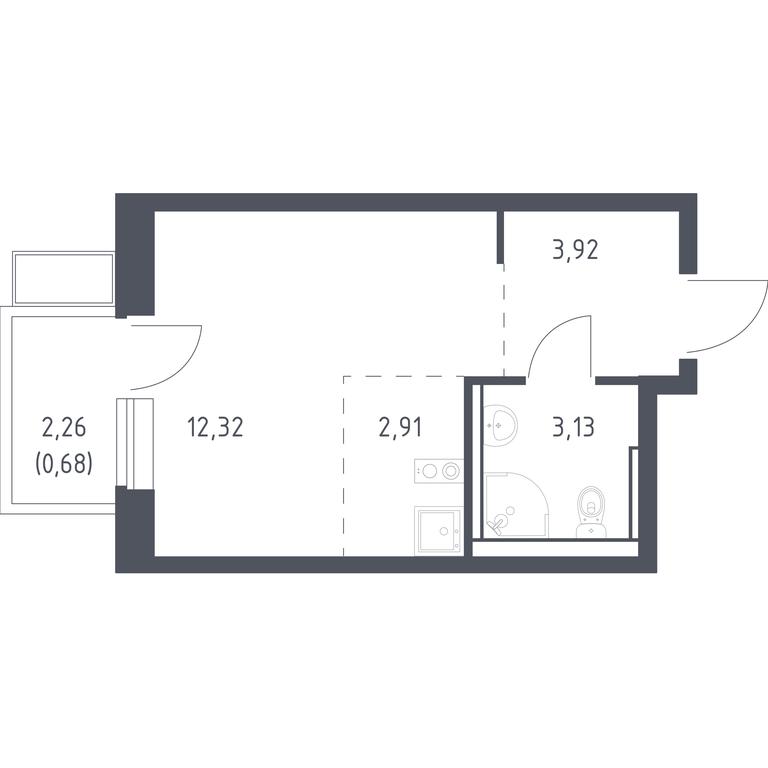 Apartment Sale, 22.96 sq. m. at Egorovo Park, 1-y kvartal, posyolok Zhilino-1, Lubertsy City District, Moscow Region, Russia #1 Apartment Sale, 22.96 sq. m. at Egorovo Park, 1-y kvartal, posyolok Zhilino-1, Lubertsy City District, Moscow Region, Russia #1