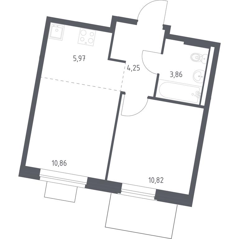 Apartment Sale, 35.76 sq. m. at Kvartal Zapadnyj, kvartal № 76, Marushkinskoye Settlement, Moscow, Russia #1 Apartment Sale, 35.76 sq. m. at Kvartal Zapadnyj, kvartal № 76, Marushkinskoye Settlement, Moscow, Russia #1