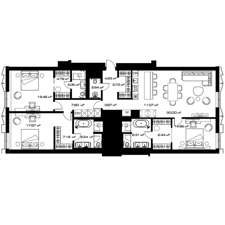 Продажа 3-комн. квартиры, 159,6 м² в ЖК «Лунар (Lunar)», Ленинский проспект, 38, Москва, Россия #1 Продажа 3-комн. квартиры, 159,6 м² в ЖК «Лунар (Lunar)», Ленинский проспект, 38, Москва, Россия #1