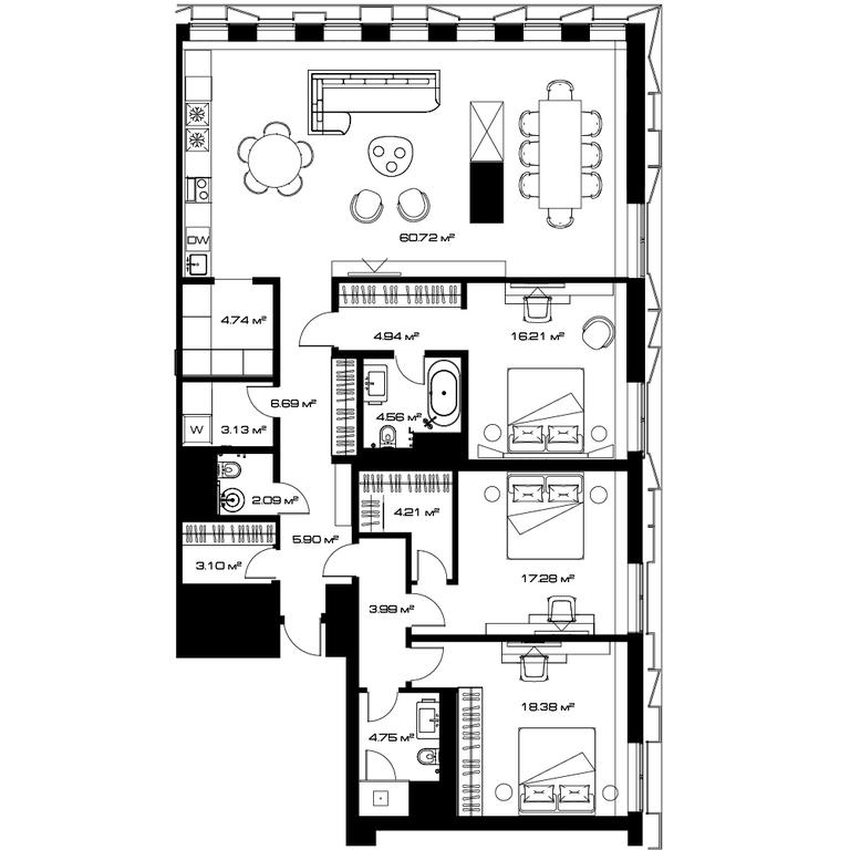 Продажа 3-комн. квартиры, 163,9 м² в ЖК «Лунар (Lunar)», Ленинский проспект, 38, Москва, Россия #1 Продажа 3-комн. квартиры, 163,9 м² в ЖК «Лунар (Lunar)», Ленинский проспект, 38, Москва, Россия #1