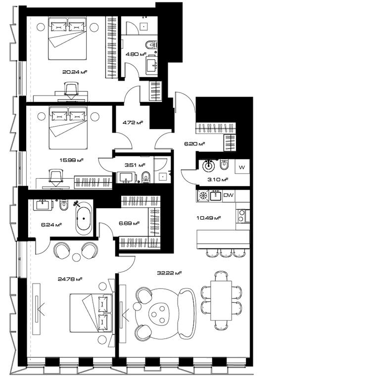 3-BD Apartment Sale, 142.2 sq. m. at Lunar, Leninsky Avenue, 38, Moscow, Russia #1 3-BD Apartment Sale, 142.2 sq. m. at Lunar, Leninsky Avenue, 38, Moscow, Russia #1