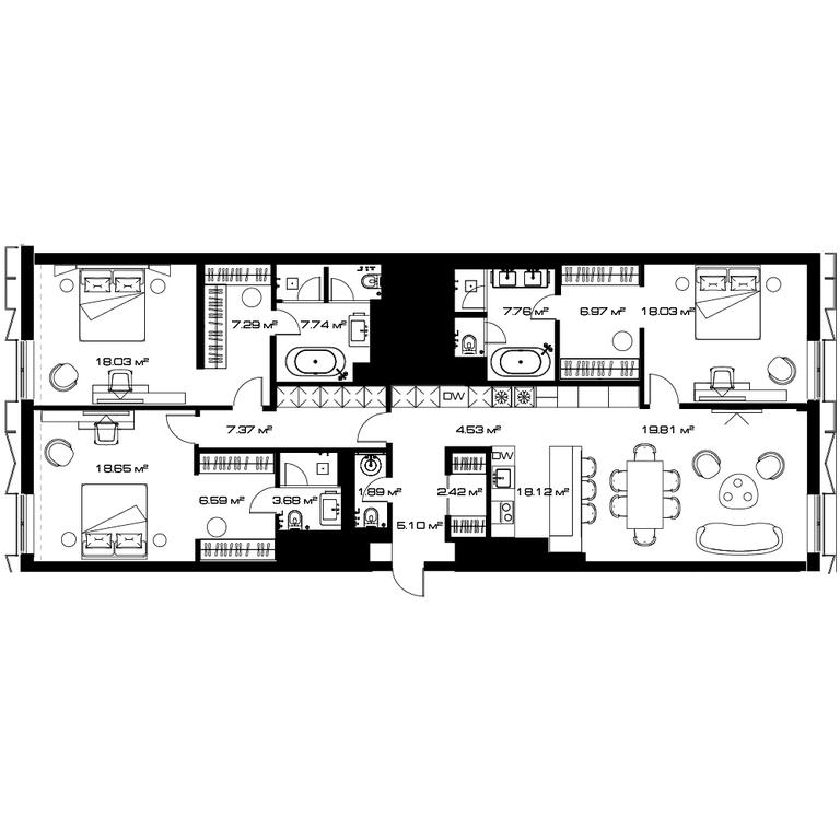 Продажа 3-комн. квартиры, 158 м² в ЖК «Лунар (Lunar)», Ленинский проспект, 38, Москва, Россия #1 Продажа 3-комн. квартиры, 158 м² в ЖК «Лунар (Lunar)», Ленинский проспект, 38, Москва, Россия #1