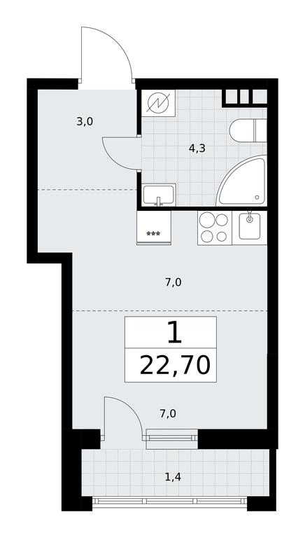 Apartment Sale, 22.7平方米 at Rodniye Kvartaly, Kvartal № 33, Marushkinskoye Settlement, Moscow, Russia #1 Apartment Sale, 22.7平方米 at Rodniye Kvartaly, Kvartal № 33, Marushkinskoye Settlement, Moscow, Russia #1