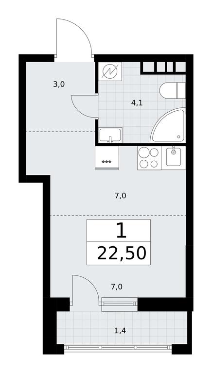 Apartment Sale, 22.5平方米 at Rodniye Kvartaly, Kvartal № 33, Marushkinskoye Settlement, Moscow, Russia #1 Apartment Sale, 22.5平方米 at Rodniye Kvartaly, Kvartal № 33, Marushkinskoye Settlement, Moscow, Russia #1