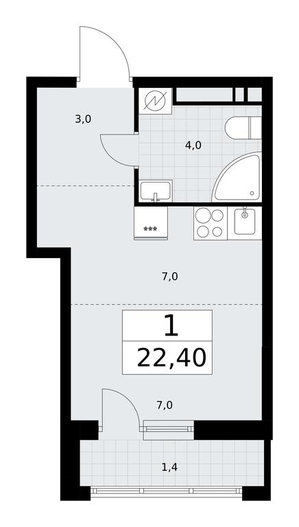 Apartment Sale, 22.4平方米 at Rodniye Kvartaly, Kvartal № 33, Marushkinskoye Settlement, Moscow, Russia #1 Apartment Sale, 22.4平方米 at Rodniye Kvartaly, Kvartal № 33, Marushkinskoye Settlement, Moscow, Russia #1