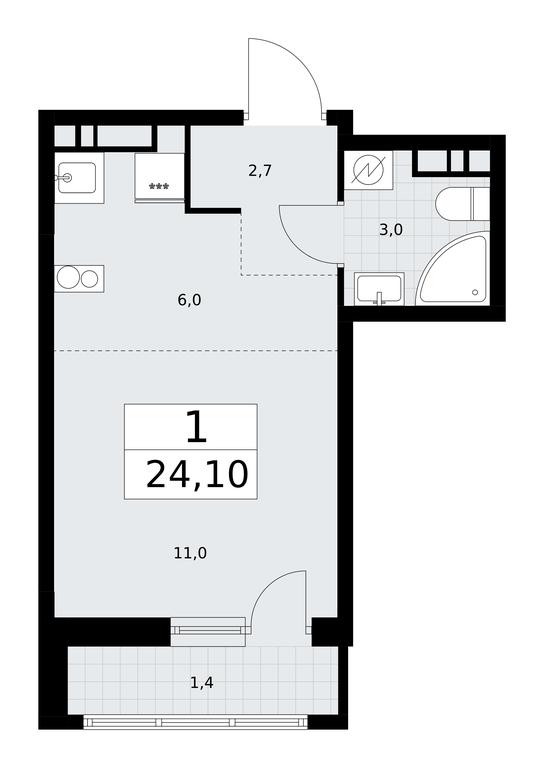 Apartment Sale, 24.1平方米 at Rodniye Kvartaly, Kvartal № 33, Marushkinskoye Settlement, Moscow, Russia #1 Apartment Sale, 24.1平方米 at Rodniye Kvartaly, Kvartal № 33, Marushkinskoye Settlement, Moscow, Russia #1