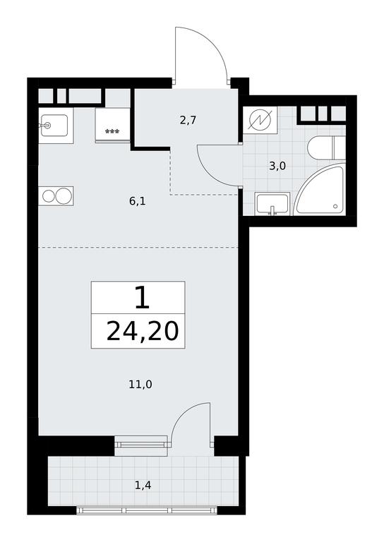 Apartment Sale, 24.2平方米 at Rodniye Kvartaly, Kvartal № 33, Marushkinskoye Settlement, Moscow, Russia #1 Apartment Sale, 24.2平方米 at Rodniye Kvartaly, Kvartal № 33, Marushkinskoye Settlement, Moscow, Russia #1