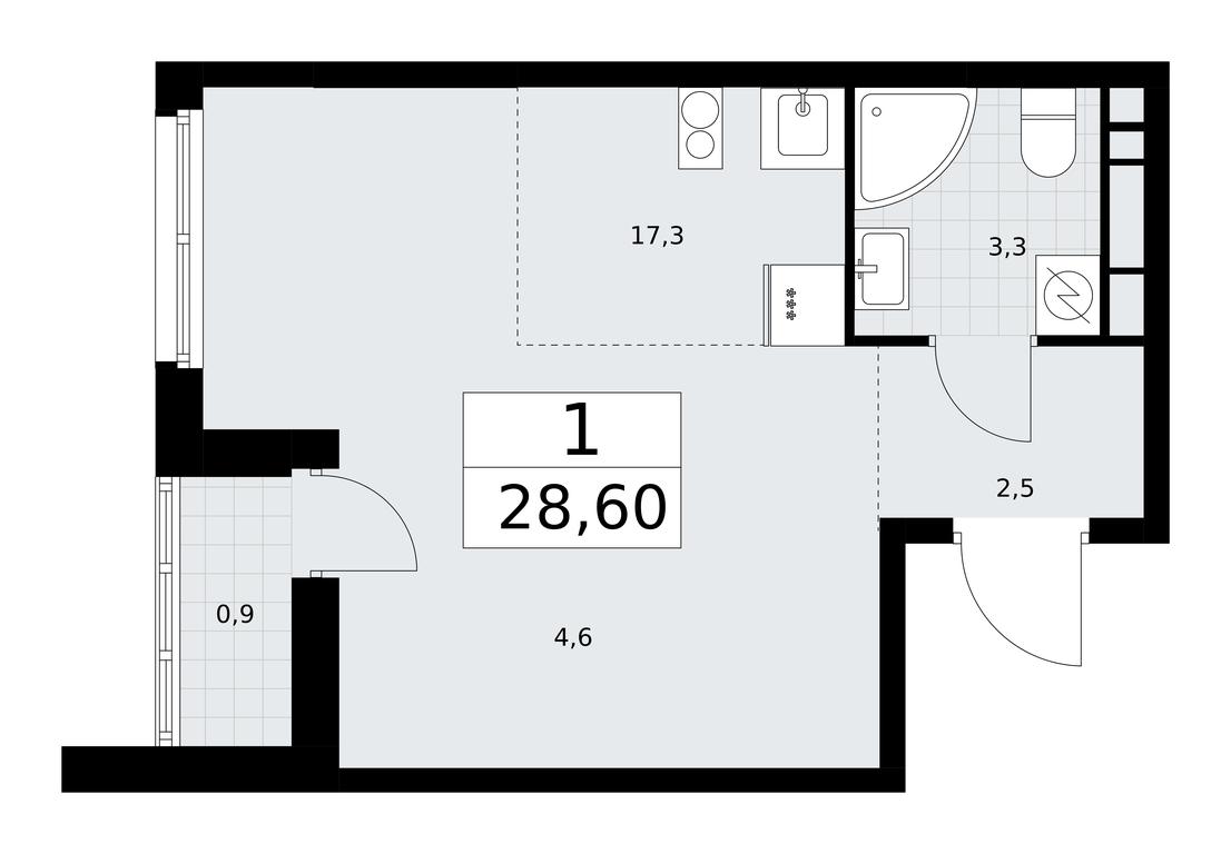 Apartment Sale, 28.6平方米 at Rodniye Kvartaly, Kvartal № 33, Marushkinskoye Settlement, Moscow, Russia #1 Apartment Sale, 28.6平方米 at Rodniye Kvartaly, Kvartal № 33, Marushkinskoye Settlement, Moscow, Russia #1