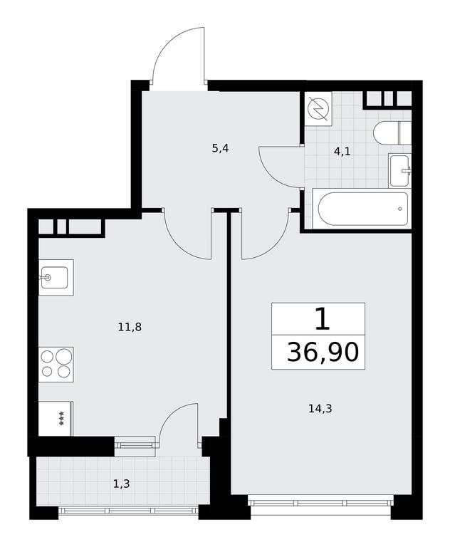Apartment Sale, 36.9 sq. m. at Rodniye Kvartaly, Kvartal № 33, Marushkinskoye Settlement, Moscow, Russia #1 Apartment Sale, 36.9 sq. m. at Rodniye Kvartaly, Kvartal № 33, Marushkinskoye Settlement, Moscow, Russia #1