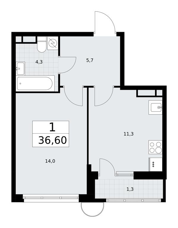 Apartment Sale, 36.6平方米 at Rodniye Kvartaly, Kvartal № 33, Marushkinskoye Settlement, Moscow, Russia #1 Apartment Sale, 36.6平方米 at Rodniye Kvartaly, Kvartal № 33, Marushkinskoye Settlement, Moscow, Russia #1