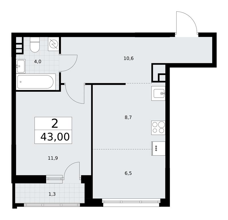 1-BD Apartment Sale, 43平方米 at Rodniye Kvartaly, Kvartal № 33, Marushkinskoye Settlement, Moscow, Russia #1 1-BD Apartment Sale, 43平方米 at Rodniye Kvartaly, Kvartal № 33, Marushkinskoye Settlement, Moscow, Russia #1