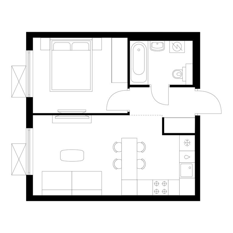 1-BD Apartment Sale, 36 sq. m. at Nikolskie Luga, Varshavskoye Highway, вл266с1, Moscow, Russia #1 1-BD Apartment Sale, 36 sq. m. at Nikolskie Luga, Varshavskoye Highway, вл266с1, Moscow, Russia #1