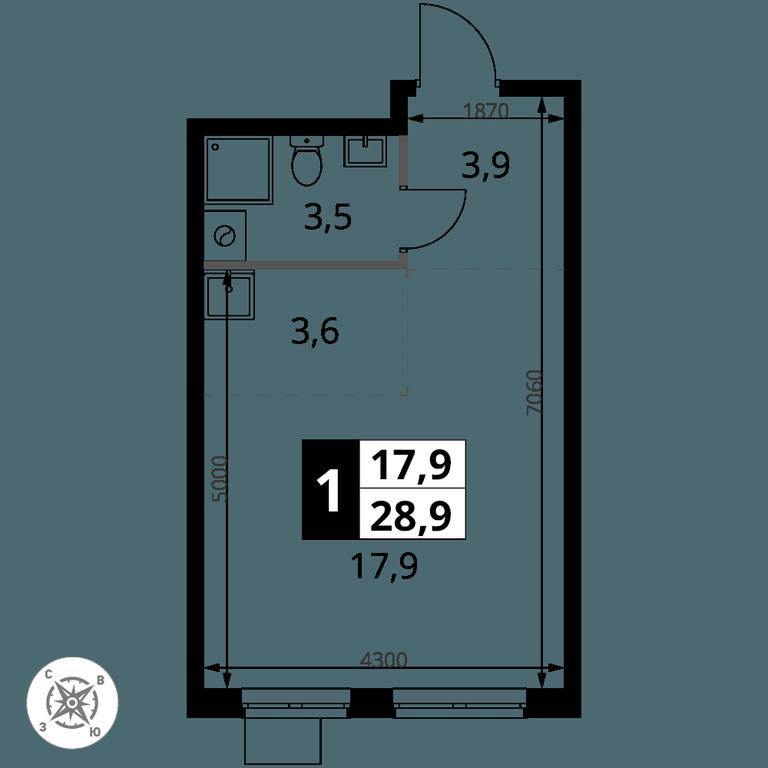 Apartment Sale, 28.9 sq. m. at Pervy Donskoj, zhiloy mikrorayon Sapronovo, derevnya Sapronovo, Leninskiy City District, Moscow Region, Russia #2 Apartment Sale, 28.9 sq. m. at Pervy Donskoj, zhiloy mikrorayon Sapronovo, derevnya Sapronovo, Leninskiy City District, Moscow Region, Russia #2