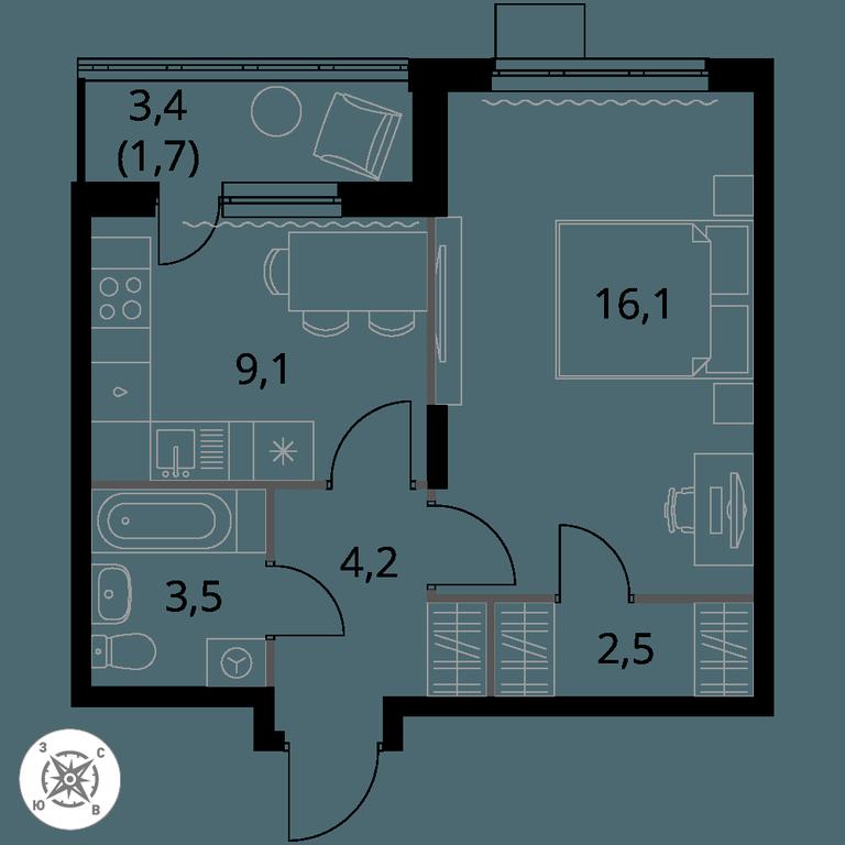 1-BD Apartment Sale, 37.1 sq. m. at Pervy Donskoj, zhiloy mikrorayon Sapronovo, derevnya Sapronovo, Leninskiy City District, Moscow Region, Russia #1 1-BD Apartment Sale, 37.1 sq. m. at Pervy Donskoj, zhiloy mikrorayon Sapronovo, derevnya Sapronovo, Leninskiy City District, Moscow Region, Russia #1