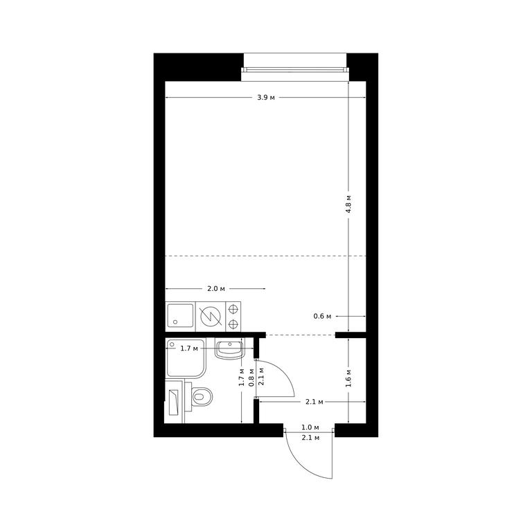 Apartment Sale, 25 sq. m. at Polar, Polyarnaya Street, 39Б, Moscow, Russia #1 Apartment Sale, 25 sq. m. at Polar, Polyarnaya Street, 39Б, Moscow, Russia #1