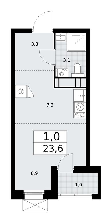 Apartment Sale, 23.6 sq. m. at Prokshino, Prokshino Residential Complex, Sosenskoye Settlement, Moscow, Russia #2 Apartment Sale, 23.6 sq. m. at Prokshino, Prokshino Residential Complex, Sosenskoye Settlement, Moscow, Russia #2