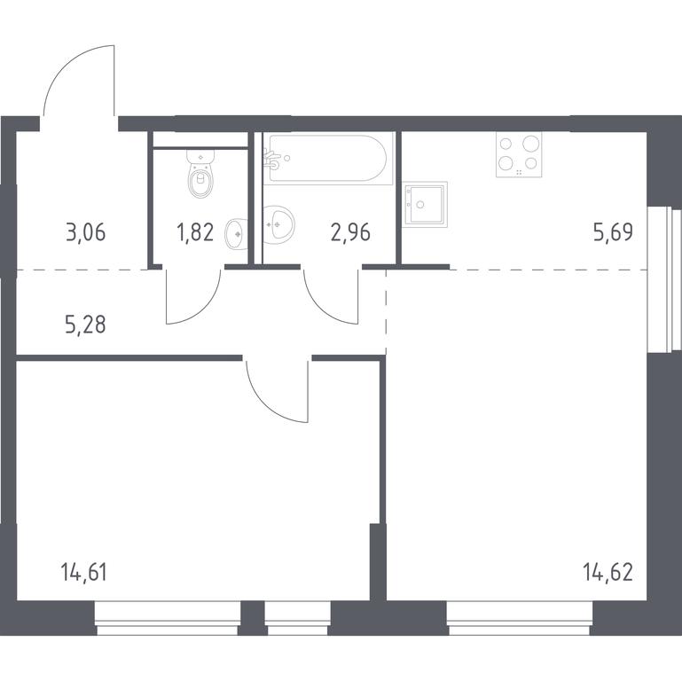 Apartment Sale, 48.04平方米 at Kvartal Marino, kvartal № 175, 1с1, Filimonkovskoye Municipal Formation, Moscow, Russia #1 Apartment Sale, 48.04平方米 at Kvartal Marino, kvartal № 175, 1с1, Filimonkovskoye Municipal Formation, Moscow, Russia #1