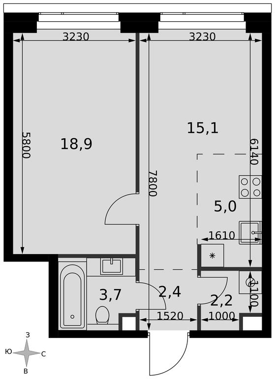 2-BD Apartment Sale, 47.3 sq. m. at Amber City, 3rd Khoroshyovsky Drive, 3А, Moscow, Russia #2 2-BD Apartment Sale, 47.3 sq. m. at Amber City, 3rd Khoroshyovsky Drive, 3А, Moscow, Russia #2