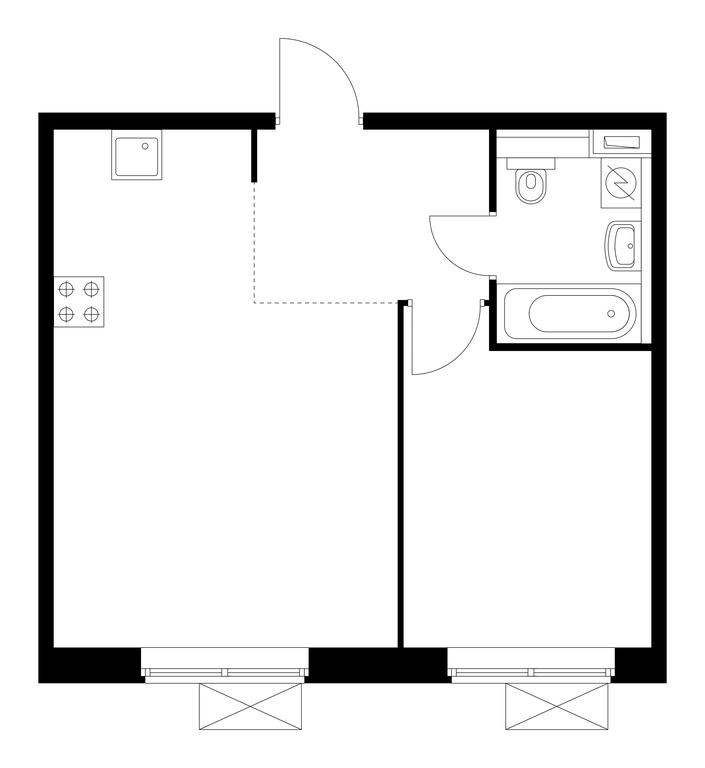 1-BD Apartment Sale, 40.9平方米 at Butovo Park 2, Butovo Park Residential Complex, Butovo Work Settlement, Leninskiy City District, Moscow Region, Russia #2 1-BD Apartment Sale, 40.9平方米 at Butovo Park 2, Butovo Park Residential Complex, Butovo Work Settlement, Leninskiy City District, Moscow Region, Russia #2