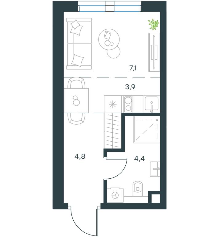 Apartment Sale, 20.2 sq. m. at Level Seligerskaya, Ilmenskiy Drive, 12, Moscow, Russia #2