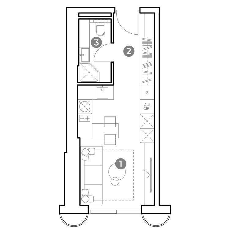Apartment Sale, 25.3 sq. m. at Nametkin Tower, Namyotkina Street, 10А, Moscow, Russia #2 Apartment Sale, 25.3 sq. m. at Nametkin Tower, Namyotkina Street, 10А, Moscow, Russia #2